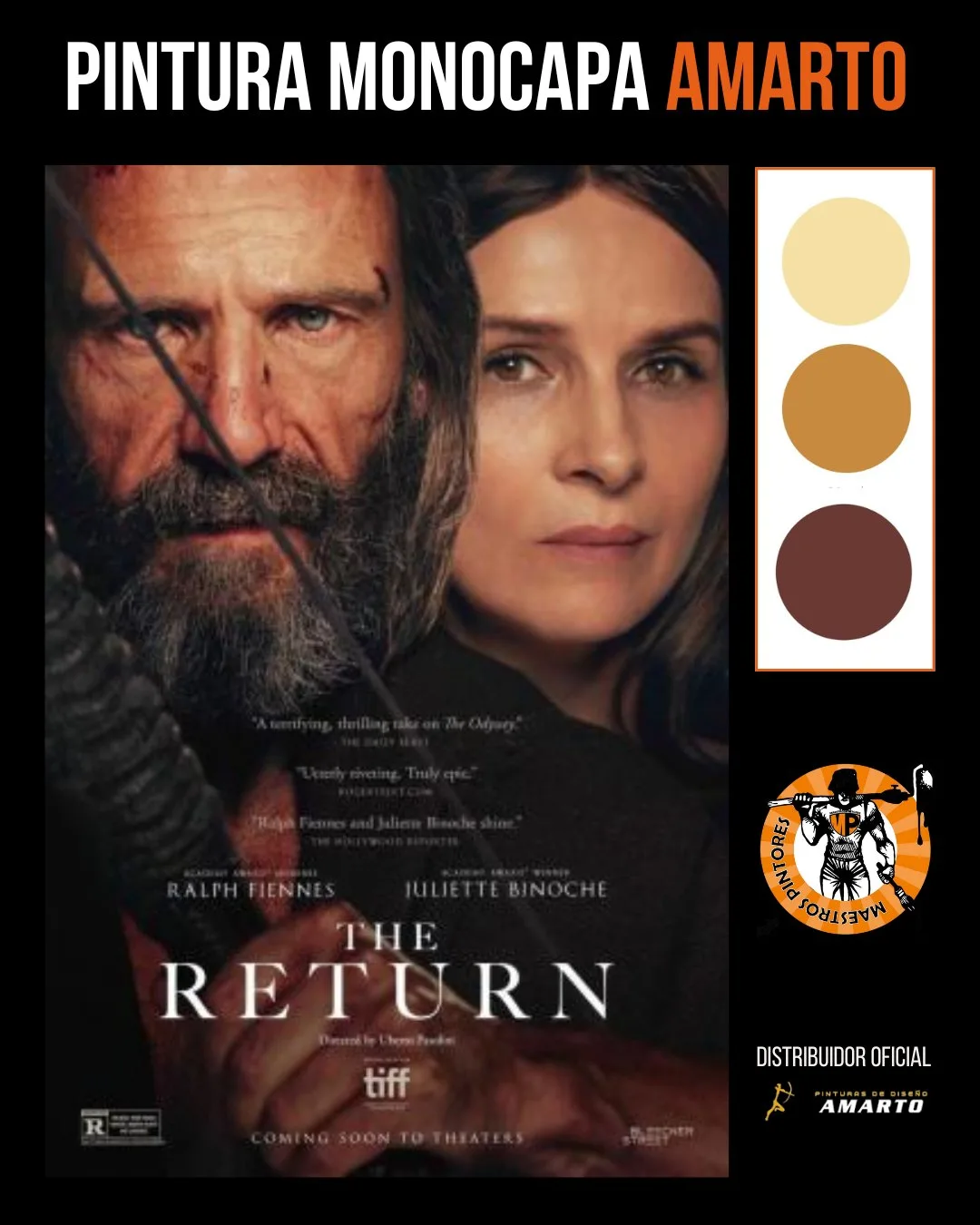 🎨🎬 Sección semanal "COLORES DE CINE" - Part 78
Ulises regresa, pero en Maestros Pintores Málaga nunca nos hemos ido.
Abrimos todo el año en tienda física y además tienes nuestra tienda online a un click de distancia.
Colores a la carta, alta decoración, Bellas Artes, molduras de poliestireno
📞 Consúltanos en 952321612 y 670308145.
.
.
.
#TheReturn #ElRegreso #Ulises #movie #maestrospintores #películas #tiendadepinturas #tienda #málaga #tiendaonline