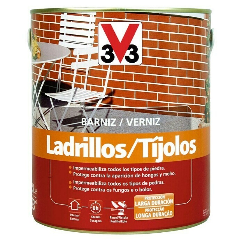 barniz para ladrillos v33 incoloro mate 750 ml- maestros pintores málaga