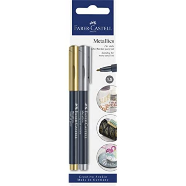 Pack 2 rotuladores metálicos Faber Castell