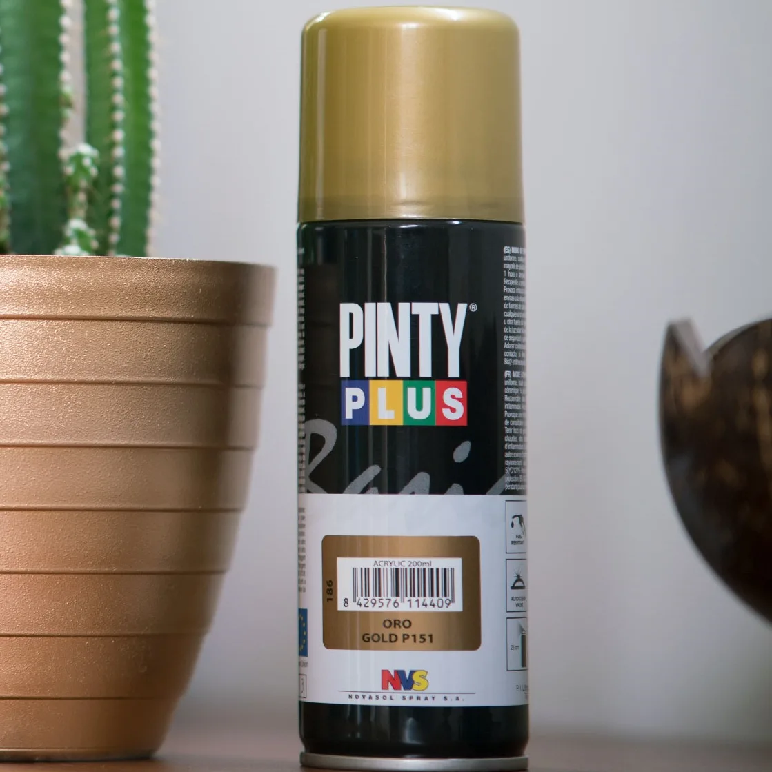 Spray dorado pintyplus de 400ml-tienda de pinturas maestros pintores málaga